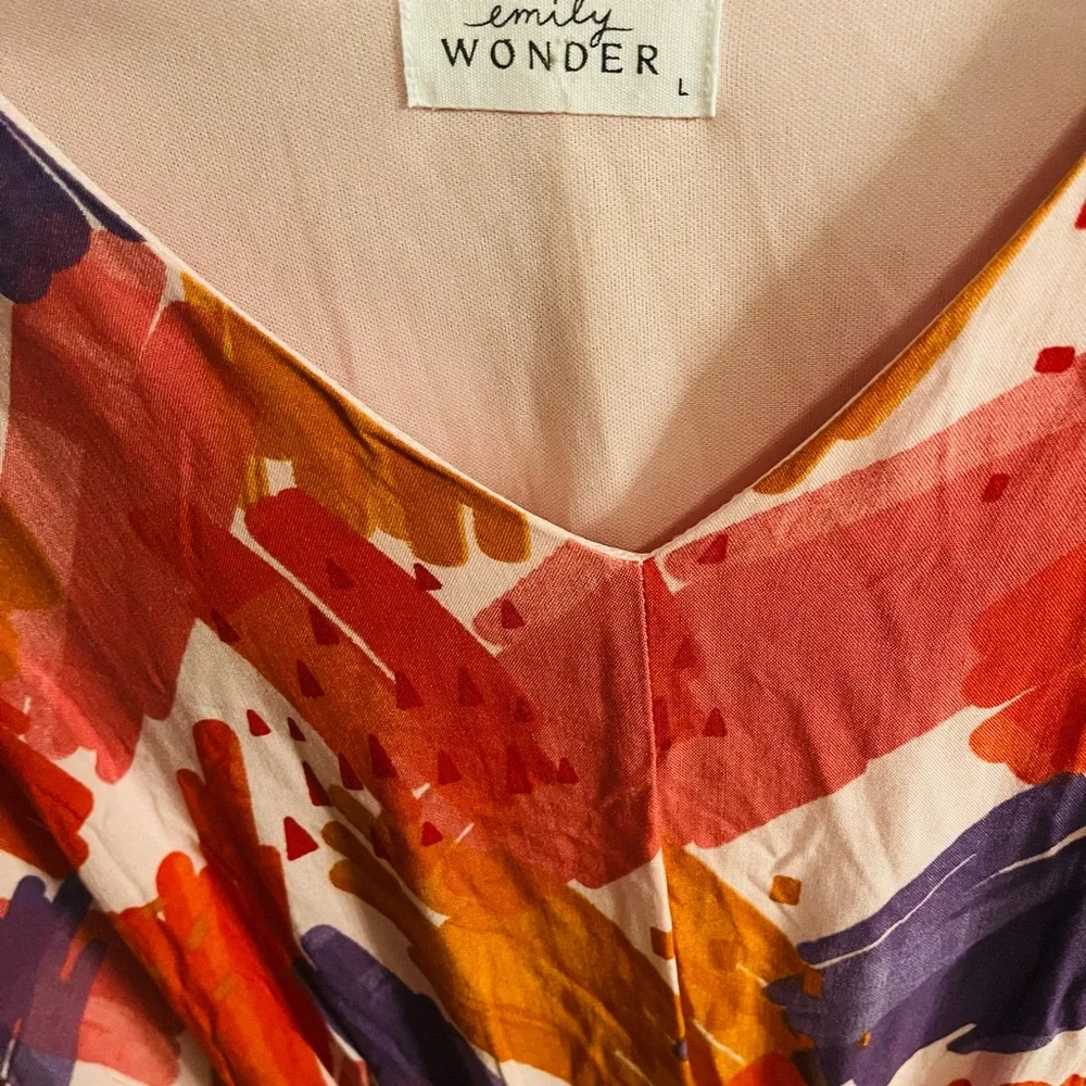 Emily Wonder Vibrant Long Sleeve Abstract Dress - Picture 3 of 4